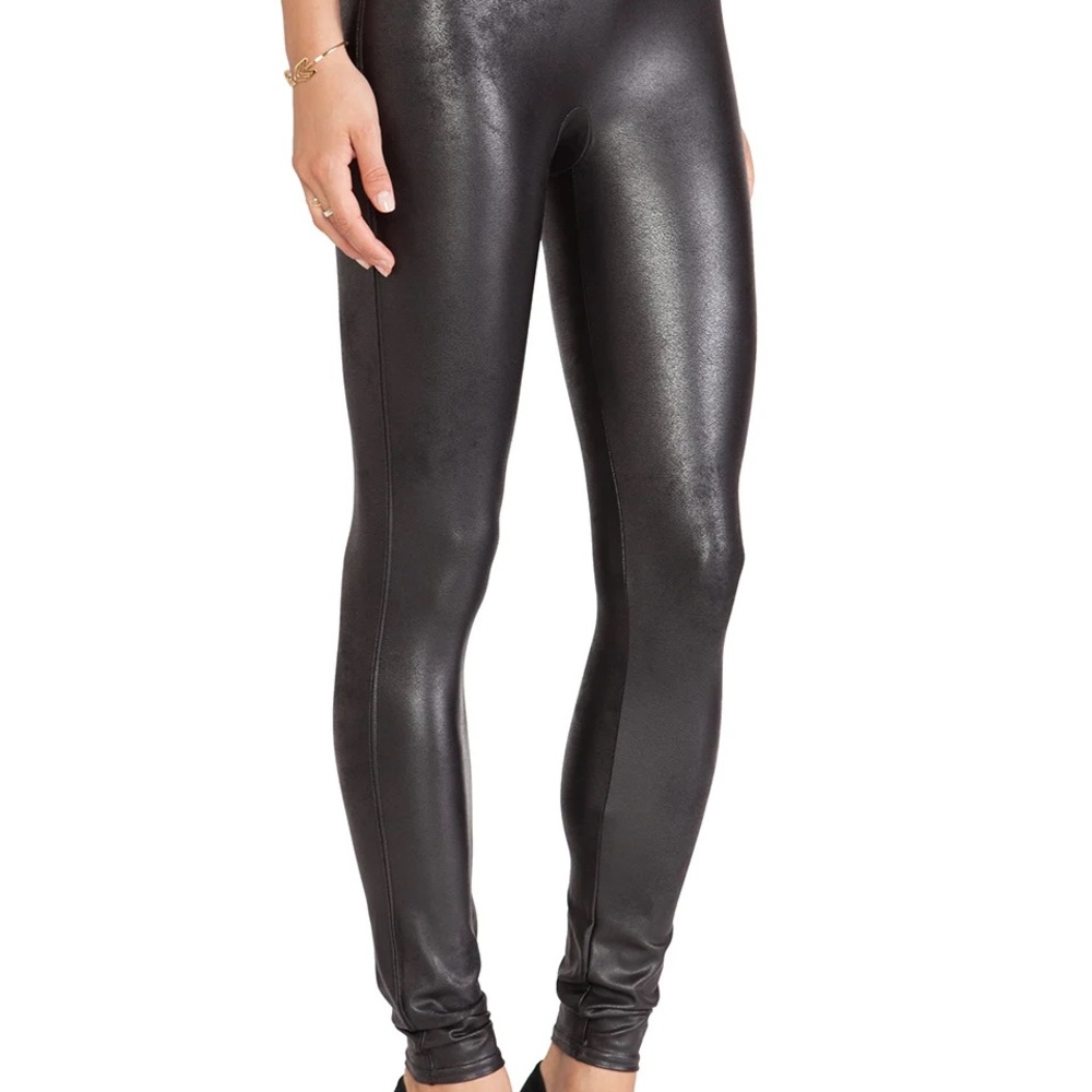Black SPANX Faux Leather Leggings